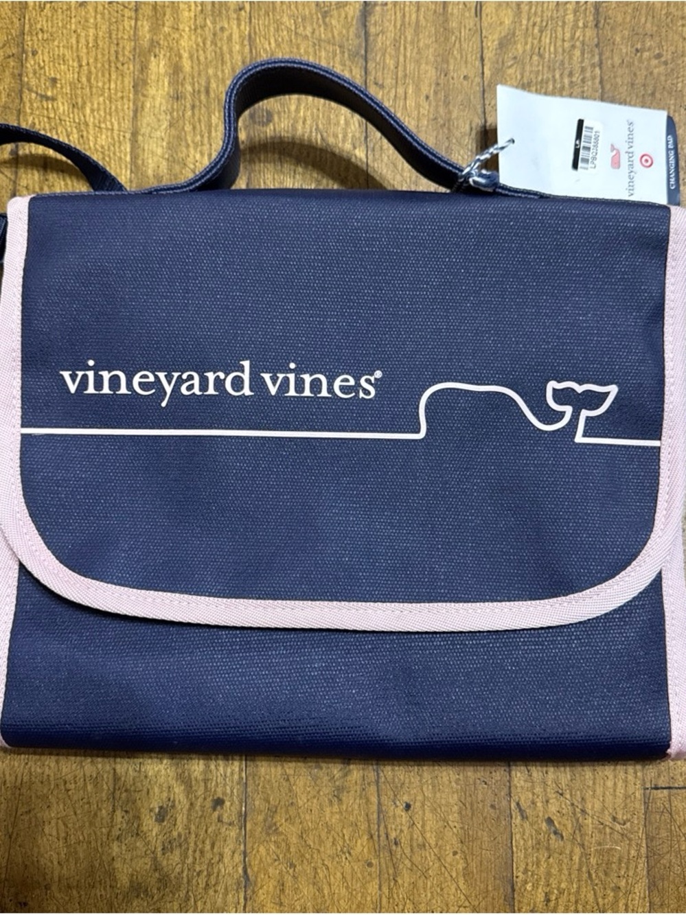 Vineyard Vines Changing Pad Tote Navy and Pink Tote Bag